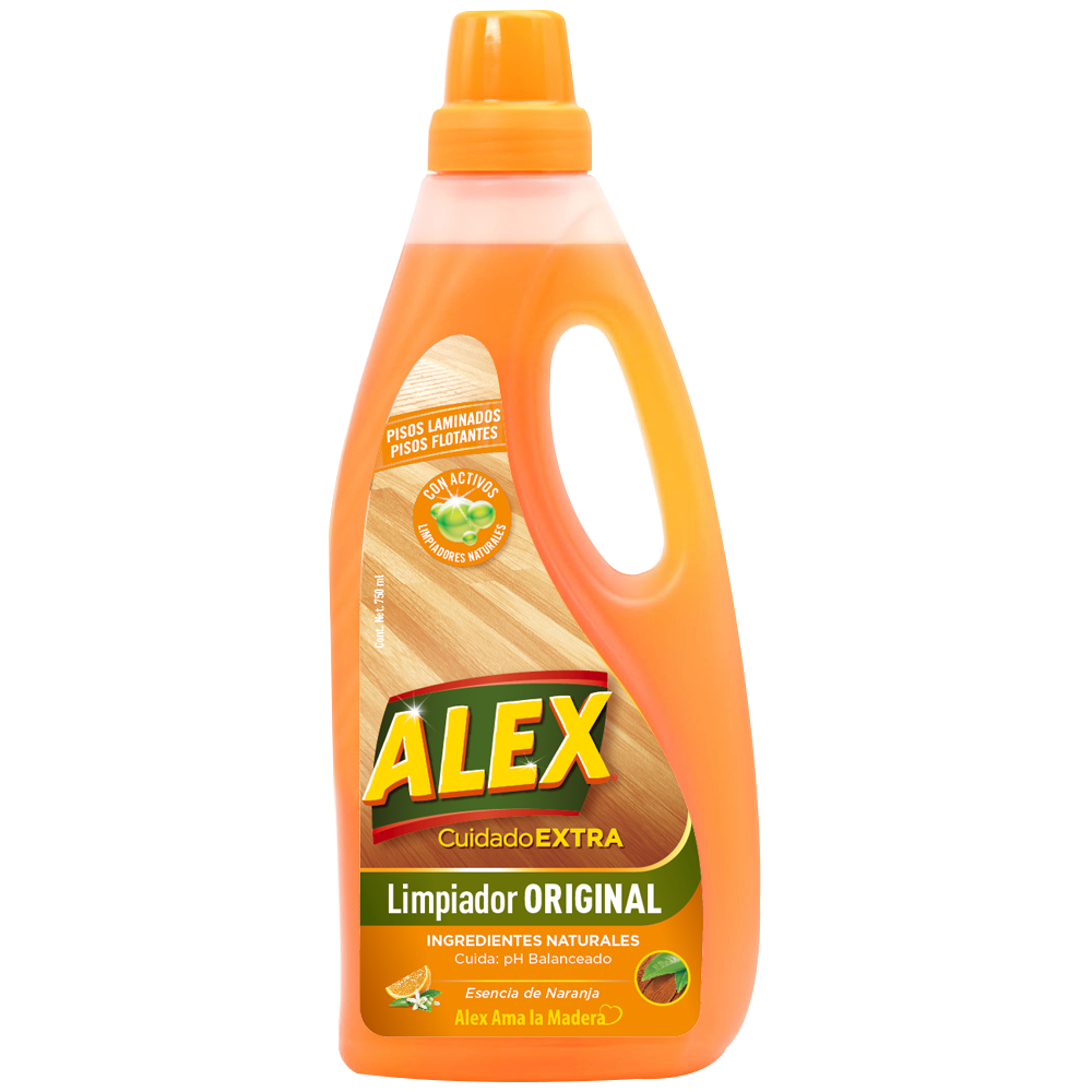 ALEX Original Cleaner for laminate floors cleans deep down without damaging the layer of melamine and maintaining the natural appearance of the floor.